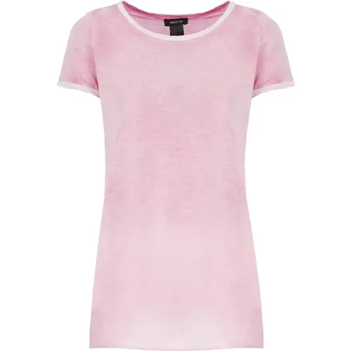 Rosa Baumwoll T-Shirt für Frauen - Avant Toi - Modalova