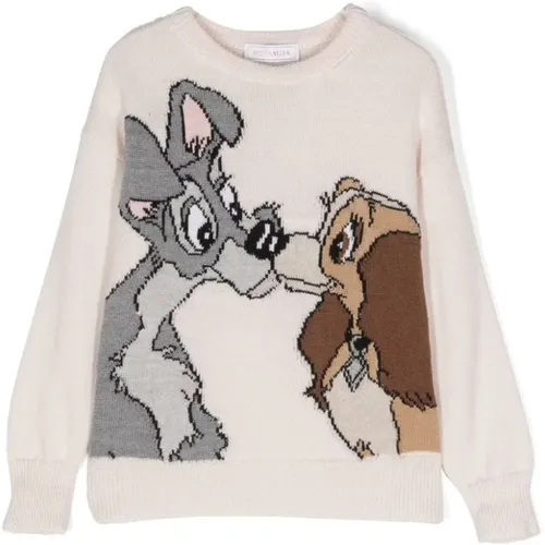 Beiger Strickpullover Lady and the Tramp - Monnalisa - Modalova