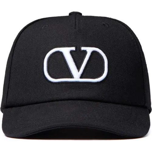 Caps, male, , Size: 57 CM VLogo Signature Adjustable Strap Hat - Valentino Garavani - Modalova