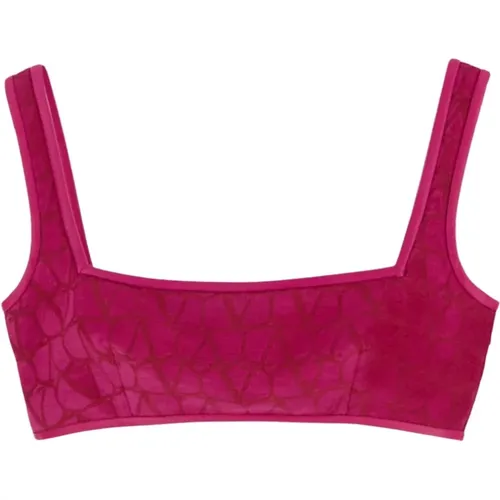 Logo Muster Pinkes Top Valentino - Valentino - Modalova