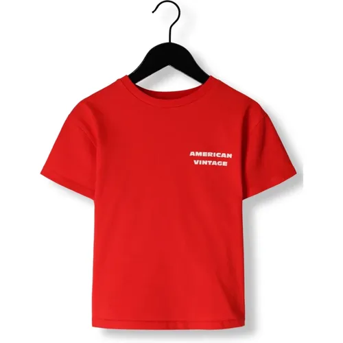 Jungen Rotes T-Shirt Fizvalley,Jungen Polo T-Shirt Fizvalley - American vintage - Modalova