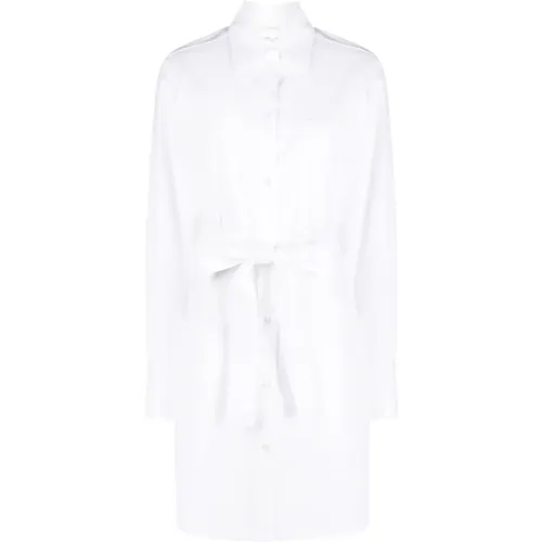 Poplin Shirtdress Belted Waist , female, Sizes: S - SPORTMAX - Modalova