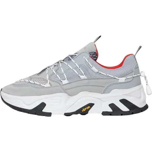 Boom Mineral Sneakers Grey Leather , male, Sizes: 7 UK, 9 UK, 8 UK, 10 UK, 6 UK, 11 UK, 12 UK - Mikakus Barcelona - Modalova