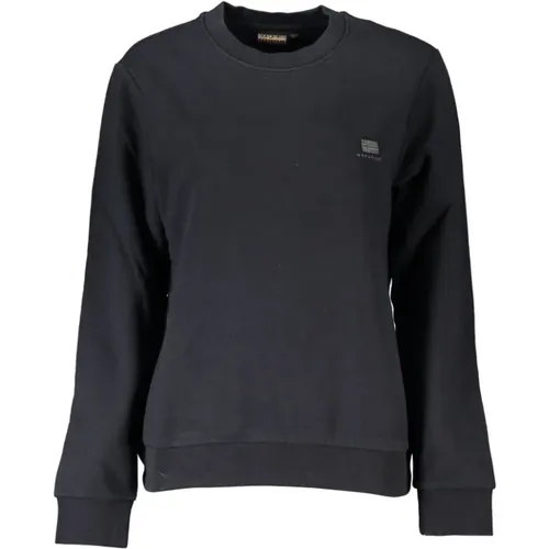 Schickes Schwarzes Fleece-Sweatshirt , Damen, Größe: S - Napapijri - Modalova