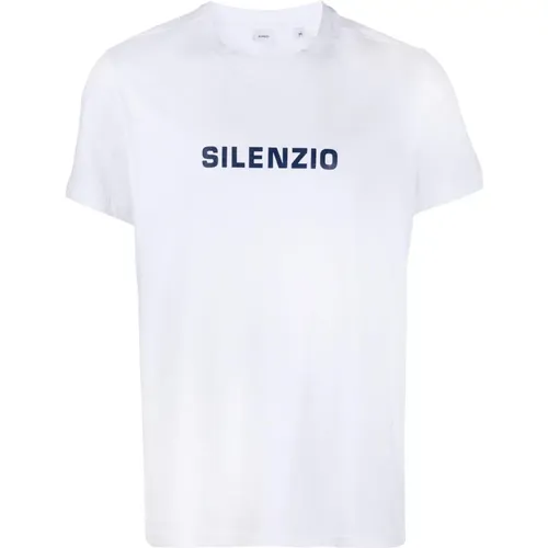 Silenzio Logo Print T-Shirt , Herren, Größe: M - Aspesi - Modalova