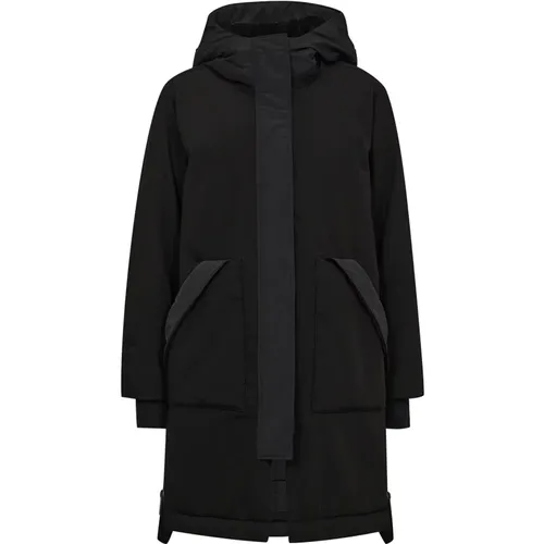 Parkas, female, , Size: M Coat with Hood and Pockets - MOS MOSH - Modalova