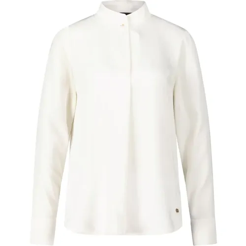 Satin-Optik Blouse with Elegant Touch , female, Sizes: S, 2XL, M - Marc Cain - Modalova