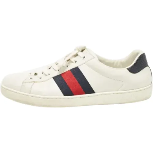 Pre-owned Leather sneakers , male, Sizes: 8 1/2 UK - Gucci Vintage - Modalova