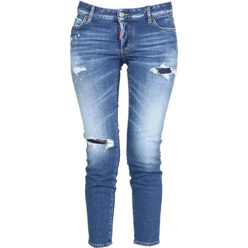 Distressed Skinny Jeans Upgrade Italy , female, Sizes: XS - Dsquared2 - Modalova