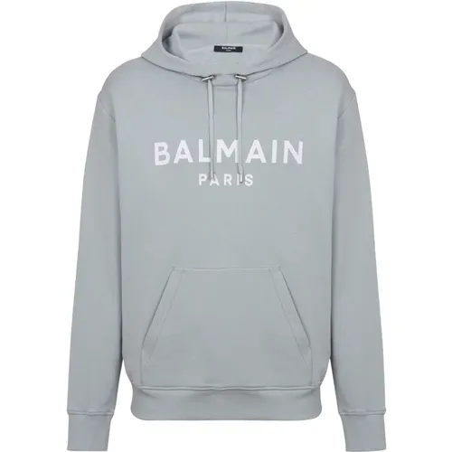 Hoodies, male, , Size: S Printed Pari hoodie - Balmain - Modalova