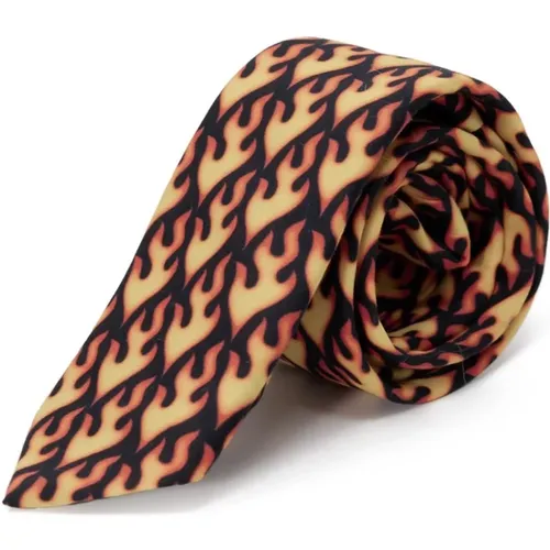 Ties, male, , Size: ONE SIZE Cotton Print Tie - Hugo Boss - Modalova