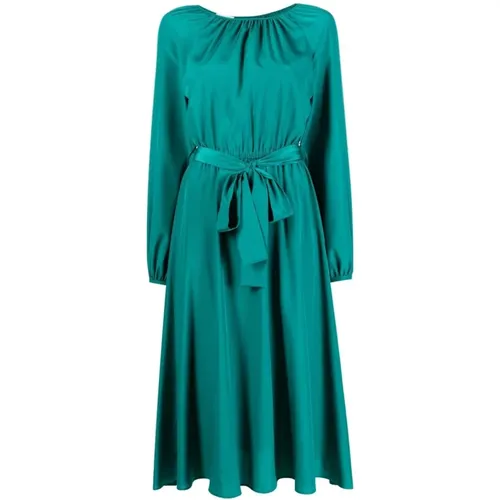 Stilvolles Grünes Midi-Kleid , Damen, Größe: S - P.a.r.o.s.h. - Modalova