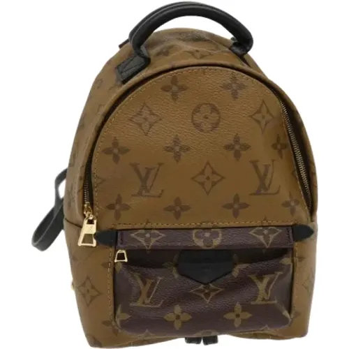 Pre-owned Backpacks, female, , Size: ONE SIZE Pre-owned White Canvas Louis Vuitton Palm Springs - Louis Vuitton Vintage - Modalova