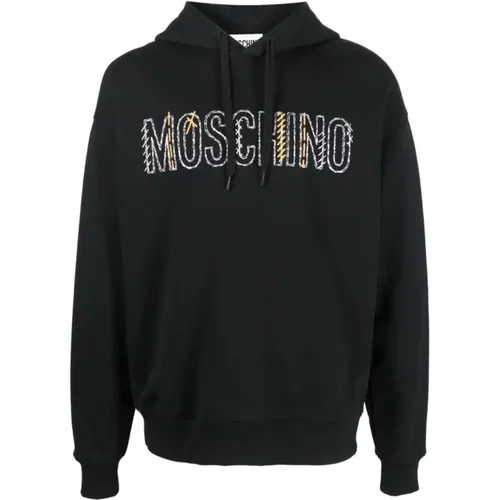 Hoodies, male, , Size: XL Hooded Sweatshirt - Size 52 - Moschino - Modalova