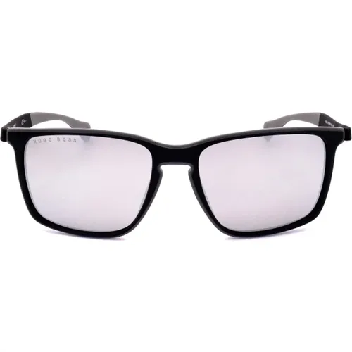 Matte Schwarze Graue Sonnenbrille , Herren, Größe: ONE Size - Hugo Boss - Modalova