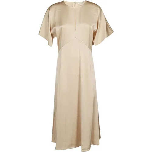 Flutter Short Sleeve Midi Dress , female, Sizes: M, L, S - Michael Kors - Modalova