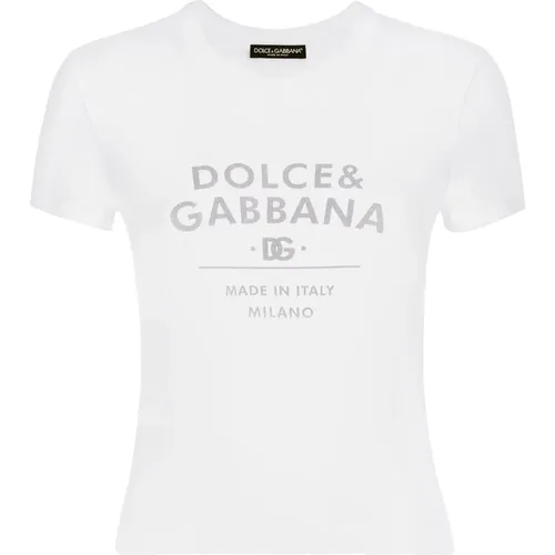 Retro T-Shirt , Damen, Größe: XS - Dolce & Gabbana - Modalova