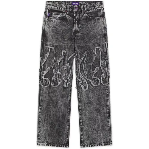 Fringed Loose Denim Jeans , Herren, Größe: W29 - Octopus - Modalova