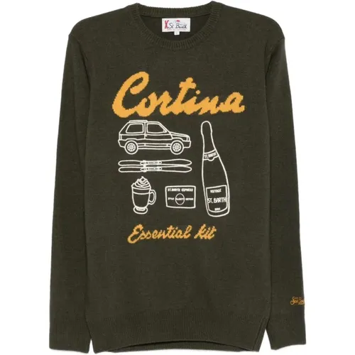 Round-neck Knitwear, male, , Size: XL Heron Sweatshirt - MC2 Saint Barth - Modalova