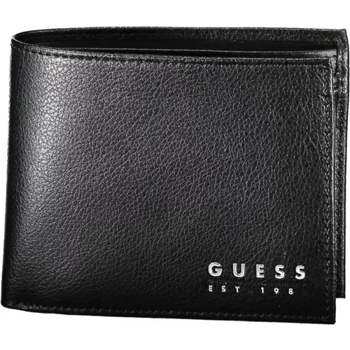 Wallets & Cardholders, male, , Size: ONE SIZE Leather Wallet with Multiple Compartments - Guess - Modalova