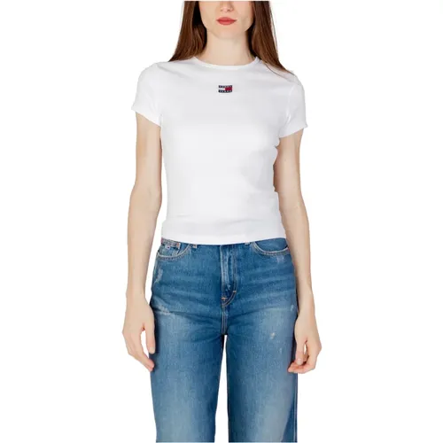 T-Shirts , Damen, Größe: M - Tommy Jeans - Modalova