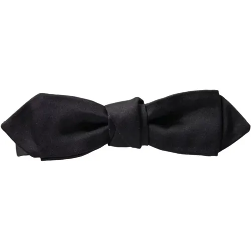 Bowties, male, , Size: ONE SIZE Silk Bow Tie - Adjustable Length - Dolce & Gabbana - Modalova