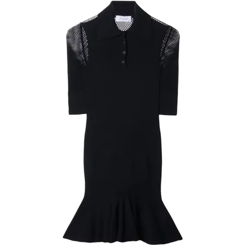 Polo Dress Knit Point , female, Sizes: 2XS, XS - Off White - Modalova