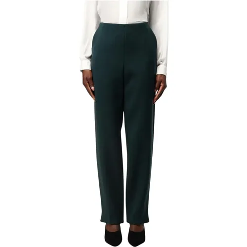 Straight Trousers, female, , Size: XL Straight Leg Trousers Tailored Fit - Giorgio Armani - Modalova