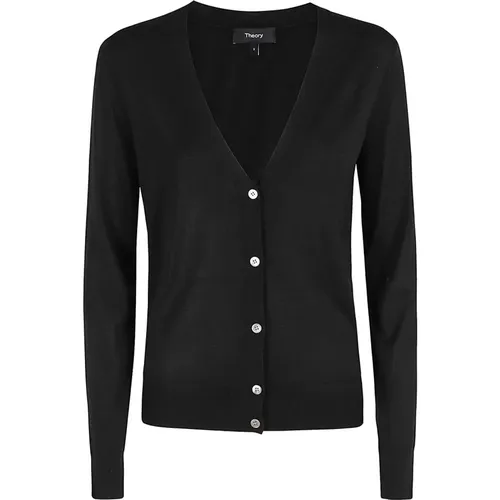 Stylish V-Neck Cardigan , female, Sizes: M - Theory - Modalova