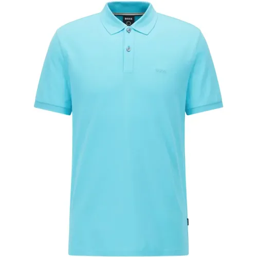 Bio-Baumwolle Blaues Poloshirt , Herren, Größe: XL - Hugo Boss - Modalova