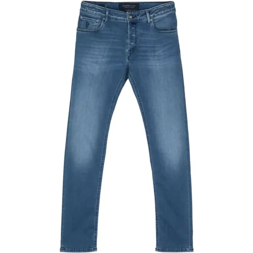 Skinny Cut Denim Jeans , Herren, Größe: W36 - Hand Picked - Modalova