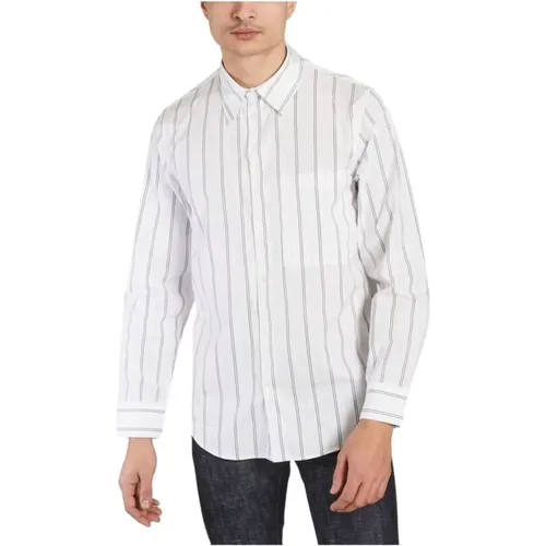 Poplin Chest Pocket Shirt Mother Pearl , male, Sizes: L, M - Nn07 - Modalova