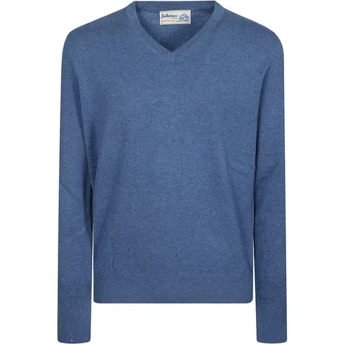 Cashmere Knitwear, male, , Size: L Classic V-Neck Sweater - Ballantyne - Modalova
