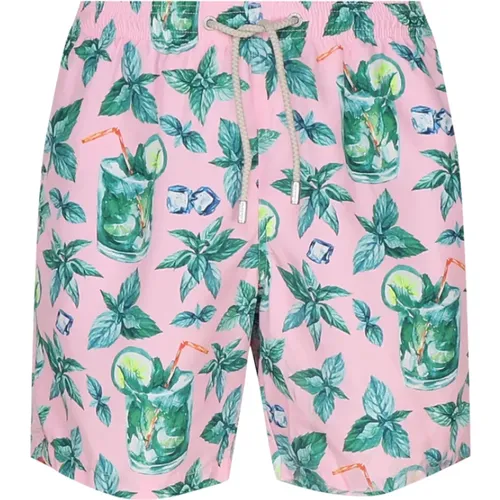 Mojito Print Pink Nylon Strandkleidung , Herren, Größe: XL - MC2 Saint Barth - Modalova