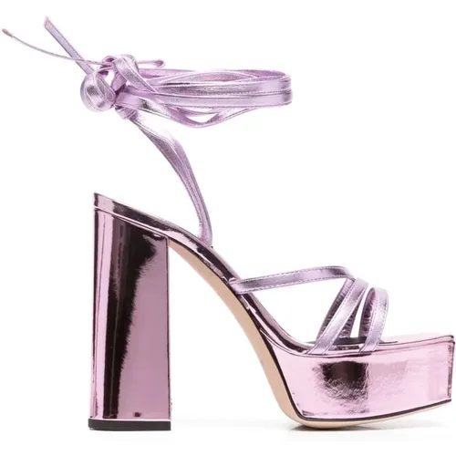 High Heel Sandals, female, , Size: 11 US Metallic Platform Sandals - giuseppe zanotti - Modalova