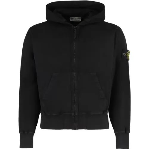 Zip-throughs, male, , Size: L Hoodie Cardigan - Stone Island - Modalova