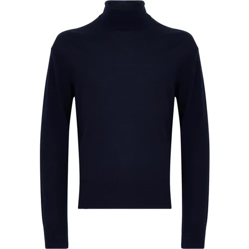 Turtlenecks, male, , Size: L Sweater High Neck Wool Cashmere - Laneus - Modalova