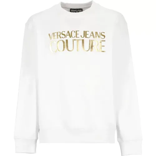 Cotton Crewneck Sweatshirt , male, Sizes: M, L - Versace Jeans Couture - Modalova