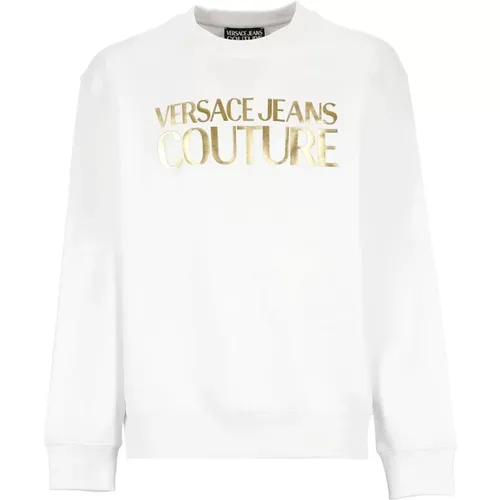 Cotton Crewneck Sweatshirt , male, Sizes: XL, M, L - Versace Jeans Couture - Modalova