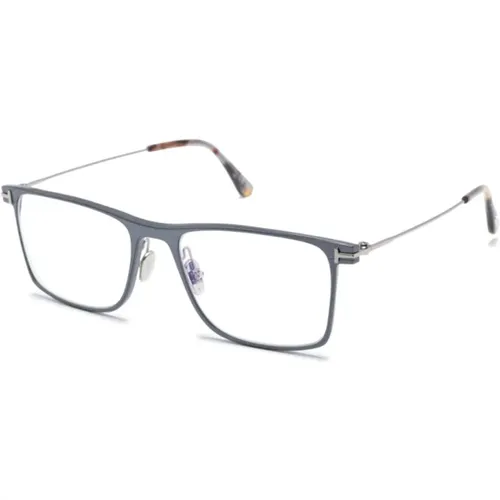 Glasses, male, , Size: 55 MM Gray Optical Frame for Everyday Use - Tom Ford - Modalova