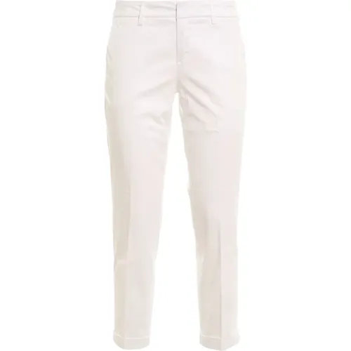 Slim-fit Trousers, female, , Size: W26 Stretch Cotton Capri Pants - Fay - Modalova