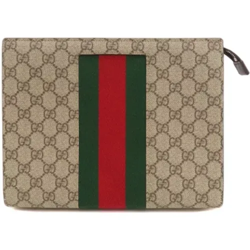 Pre-owned Clutches, female, , Size: ONE SIZE Pre-owned Canvas clutches - Gucci Vintage - Modalova