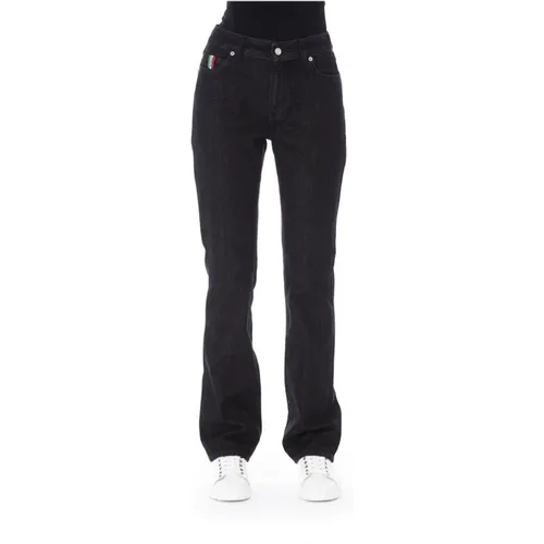 Regular Jeans with Logo Button , female, Sizes: W30, W31, W28, W29, W32 - Baldinini - Modalova