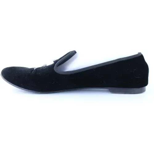 Pre-owned Flats, female, , Size: 10 US Pre-owned Velvet flats - Giuseppe Zanotti Pre-owned - Modalova