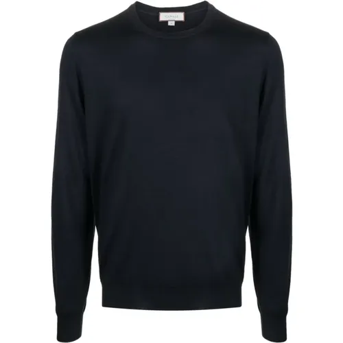 Sweatshirts, male, , Size: 3XL Navy Blue Sweater - Canali - Modalova