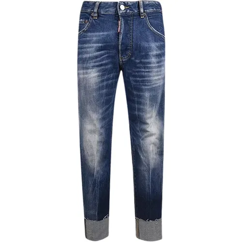 Cropped Jeans, male, , Size: W38 Women's Skinny Dan Jeans - Dsquared2 - Modalova