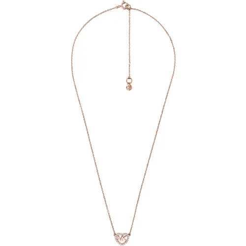 Necklaces, female, , Size: ONE SIZE Women's Heart Chain Rose Gold Mkc1244An791 - Michael Kors - Modalova