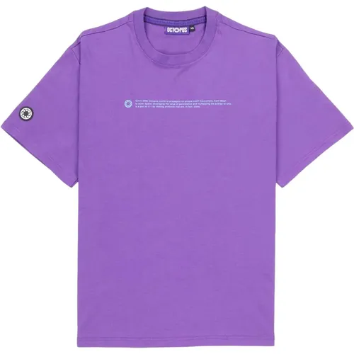 T-Shirt Mit Oktopus-Umriss-Logo , Herren, Größe: L - Octopus - Modalova
