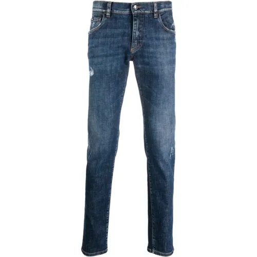 Modern Slim-Fit Denim Jeans , male, Sizes: 4XL - Dolce & Gabbana - Modalova