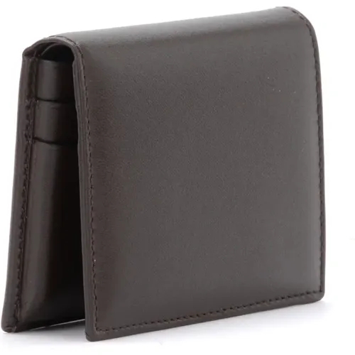 Braune Lederbrieftasche mit Kartenfächern und Geldscheinfach - Comme des Garçons - Modalova